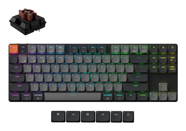 Keychron Keyboard Wrl K1 RGB/Black K1X-B3