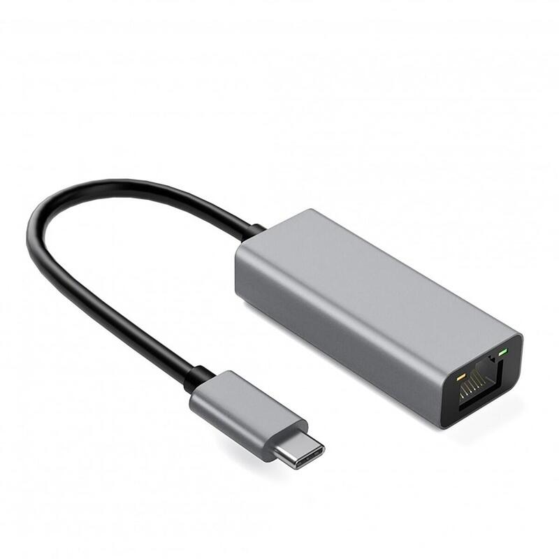 Adapter Aluminiowy RJ45 Do USB Typ C 10/100/100