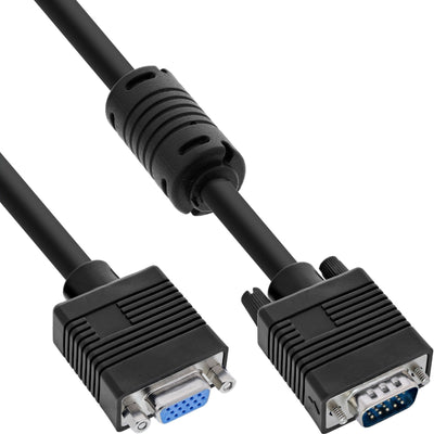 Inline Cable Alargador S-VGA 15 HD Male a Female Black 5M — image 1