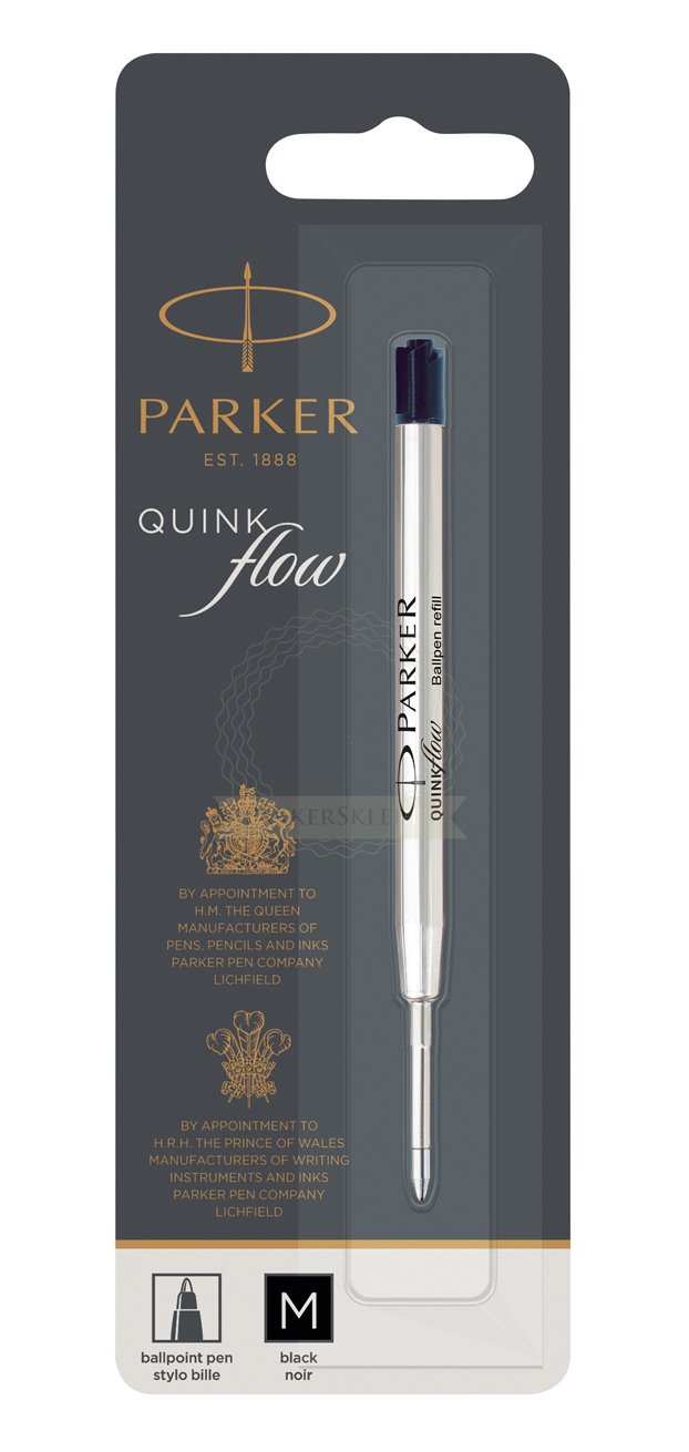 Parker Spare Part Pen Quink Flow Punta Media Black Blister Unitario
