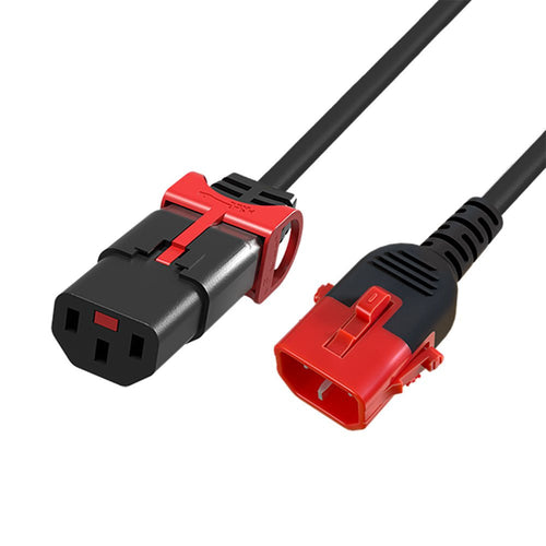 ACT Cable Extension C13 a C14 1M Black IEC Lock Dual Locking PC3601 — image 1