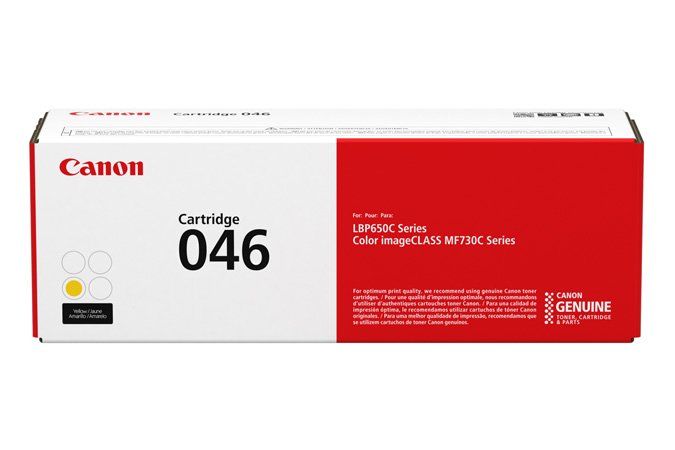Canon Genuine Toner 046 Yellow Imageclass LBP654, MF731, MF735, I-sensys LBP653, LBP654, MF732, MF734, MF735