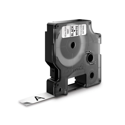 Dymo Tape Transferencia Thermal D1 16957. Black Sobre White 12MMX3,5M. Labels Nylon Flexible. — image 1