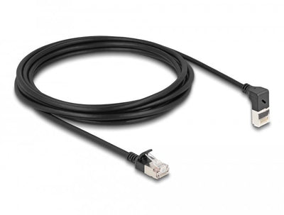 Delock Network Cable RJ45 CAT.6A S/FTP Slim 90° Oben Angular / Gerade 3M — image 1