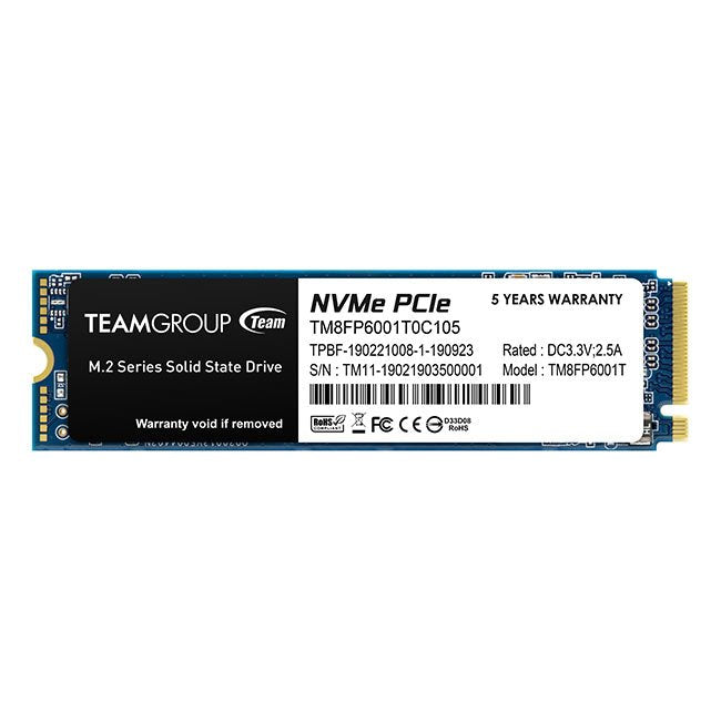 SSD Teamgroup M.2 1TB MP33 PCIE GEN3 X4 NVMe M.2 SSD 1800/1500MB/S