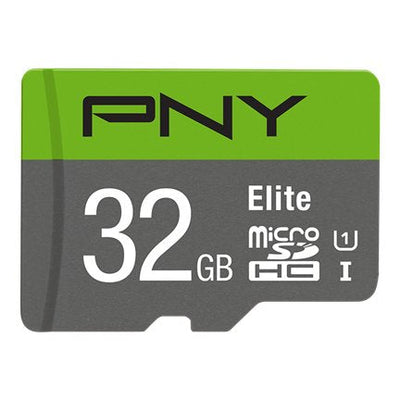 Pny microSD 32GB Elite 100MB/S Pny microSD 32GB Elite 100MB/S CL10/Uhs-i/U1 (P-SDU32GU185GW-GE) — image 1