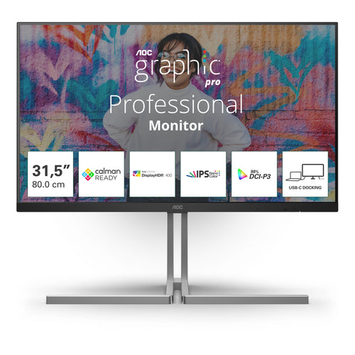AOC Monitor 32 U32U3CV LED Black — image 1