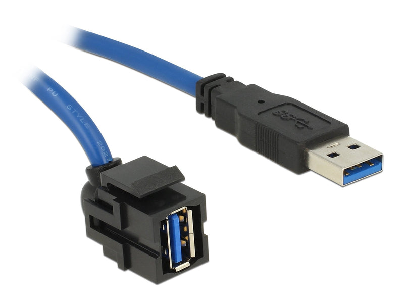 Delock 86011MÓDULO Keystone USB 3.0A Female 250° USB 3.0A Male With 1,5M Cable