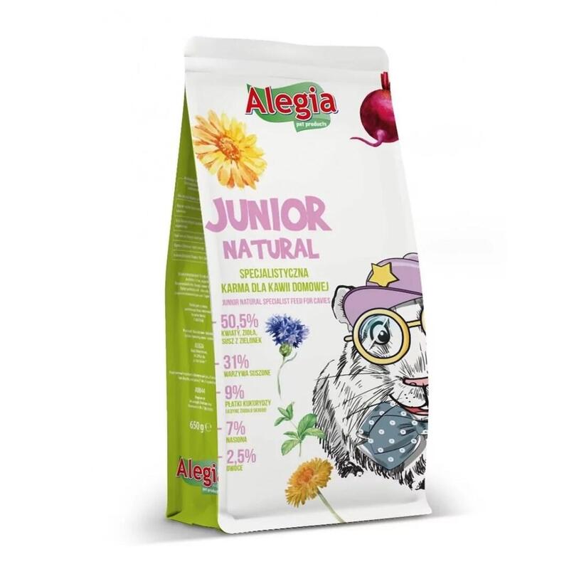 Alegia Junior Natural - Comida Cavia Porcellus - 650G