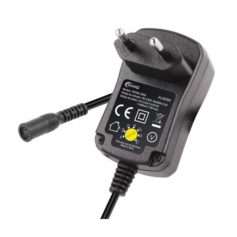 Alimentador Electronic 12V 600MAH 7,2W Selector Adjustable 3V a 12V