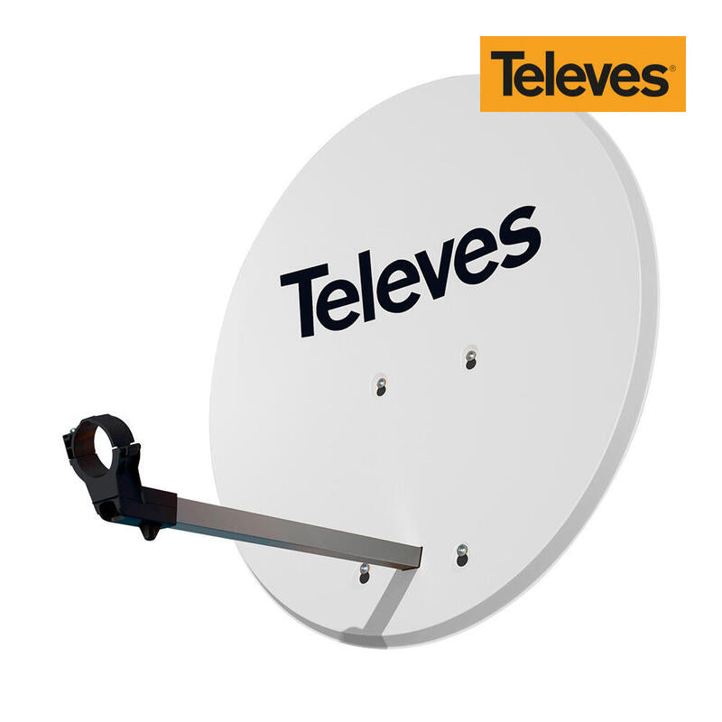 Televes Antenna Parabolica Ø63CM Offset Drive Aluminium Colour White