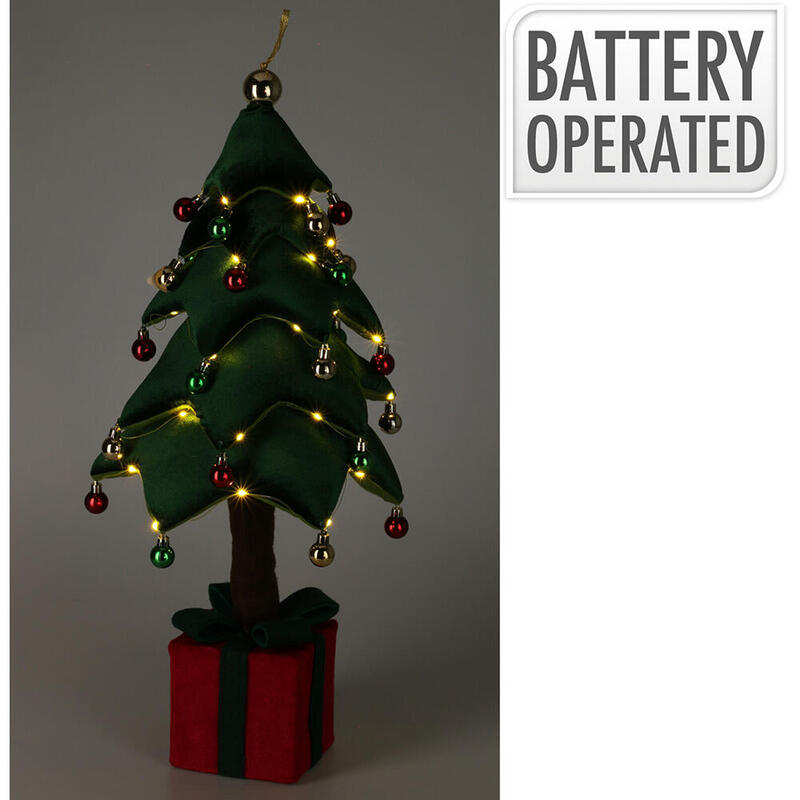 Tree Christmas With Led, White Calido, a Batteries 70CM. Basics