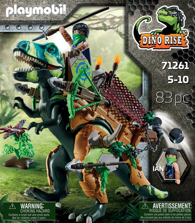 Playmobil Dino Rise 71261 T-rex With Armadura And Lanzador Piedras — image 1