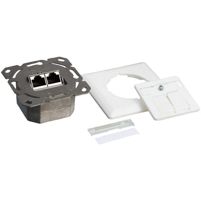 Logilink NP0123 Plug CAT.6A, 2x RJ45, White Horizontal — image 1