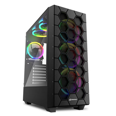 Sharkoon PC Case RGB Hex ATX 2XUSB3.0 Without Power Supply Black — image 1