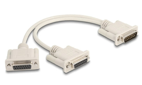 Adapter And Cable Splitter D-sub 15 Pin Connector Male a 2 X D-sub 15 Pin Connector Female With Screws 30CM — image 1