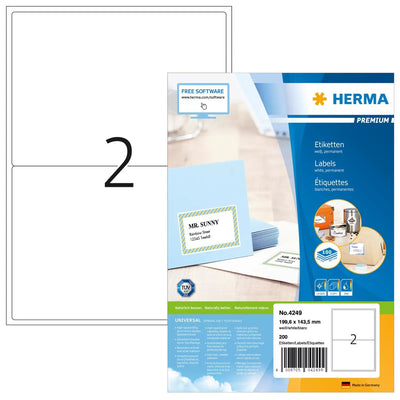 Herma Labels Dirección A4 White 199,6X143,5MM Paper 200 Units — image 1