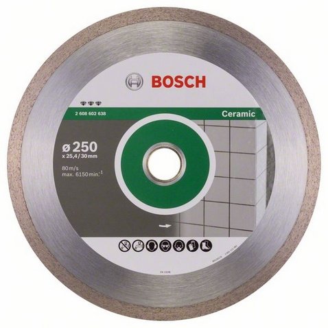 Bosch Drive Corte Diamante Professional Best For Ceramic, Ø 250MM, Diámetro 30MM / 25,4MM