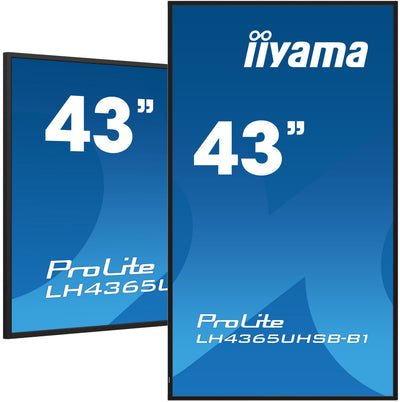 Iiyama LH4365UHSB-B1 Screen Señalización Design Quiosco 108CM (42.5) LED Wi-Fi 800 Cd M² 4K Ultra HD Black Pro — image 1