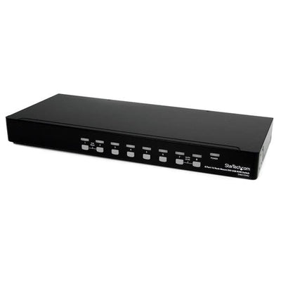 StarTech.com Conmutador Switch KVM 8 Ports Vídeo DVI USB 2.0 USB B - 1U Rack Shelf — image 1