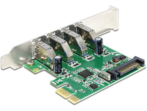 Delock Card Pci Express X1 a 4 X USB Tipo-a Female External Superspeed USB 5Gbps (USB 3.2 Gen 1) — image 1