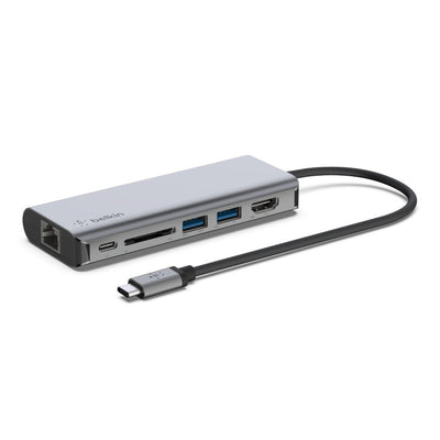 Belkin Adapter AVC008BTSGY Multipuerto USB-C a Ethernet, Usb-c, Usb-a, Hdmi, SD Colour Grey — image 1