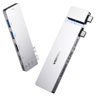 Vention Docking USB Type-c Tpshb 1x HDMI 4K 2x USB 2x USB Type-c 1XTHUNDERBOLT 1x USB Type-c Pd Grey — image 1