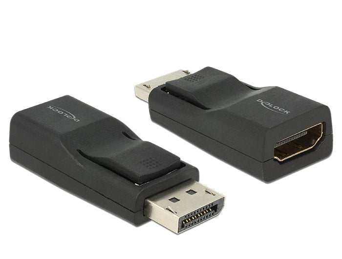 Delock Adapter DisplayPort 1.2 Male HDMI Female Black