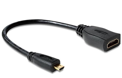 Delock 65391 HDMI Cable 0,23M HDMI Type a Standard HDMI Type D (micro) Black — image 1