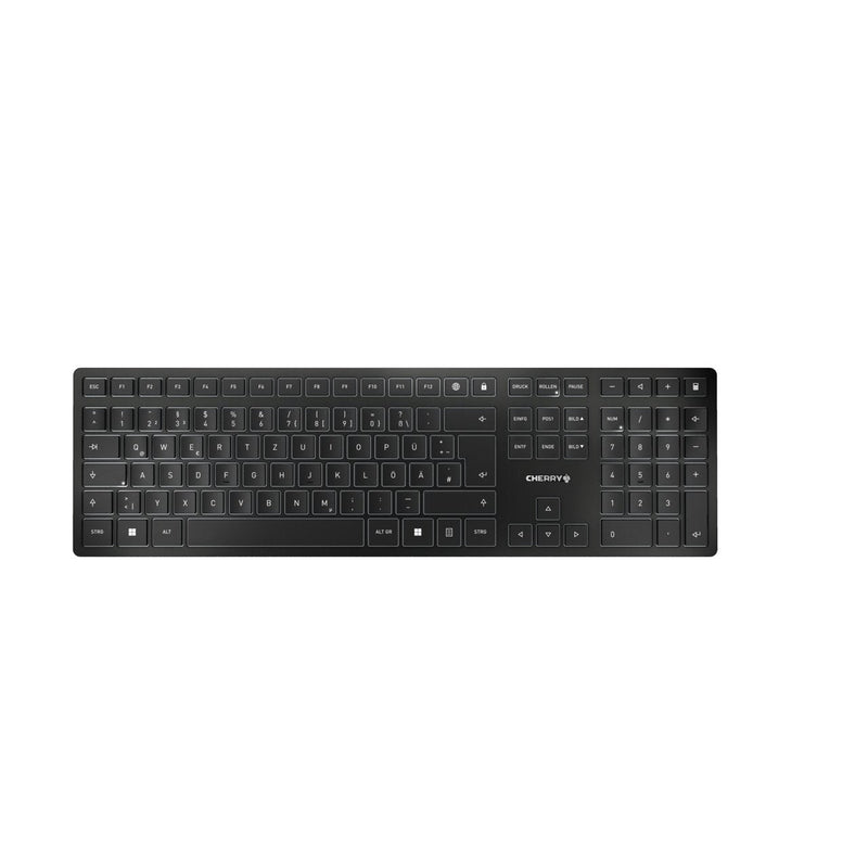 Cherry Keyboard German KW 9100 Slim RF Wireless + Bluetooth Qwertz Black
