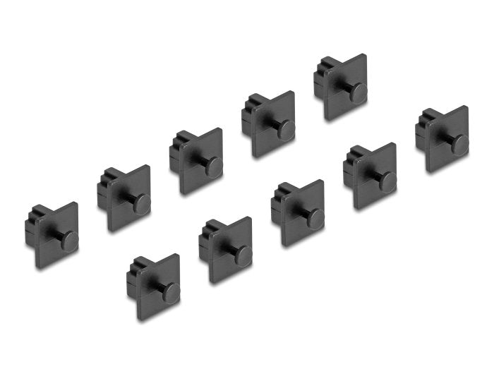 Delock Protection Contra Polvo RJ10 Female Con Griff 10 Piezas Negro