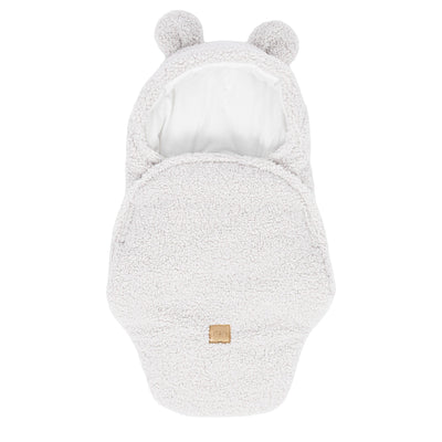 Baby Swaddle with Bear Ears – Bearly Off-White
