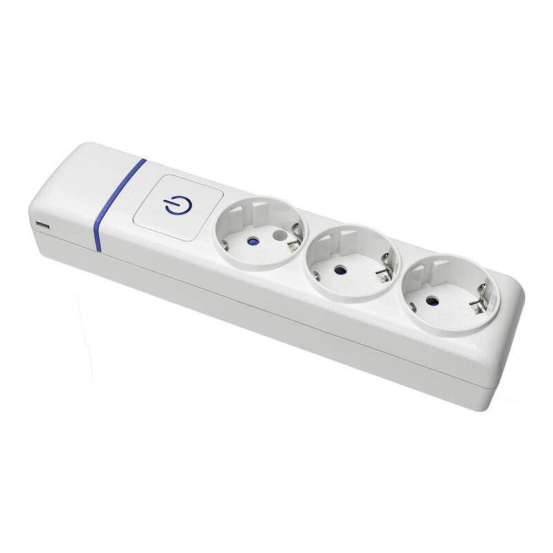 Solera Base Múltiple 3 Sockets T/Tl With Switch Luminoso 8003PIL