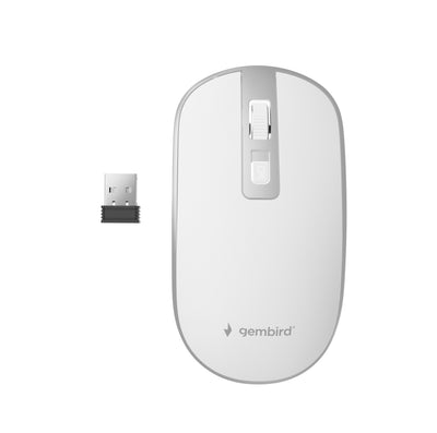 Mouse Óptico Wireless 800-1600 Dpi, 4 Buttons White MUSW-4B-04-WS — image 1