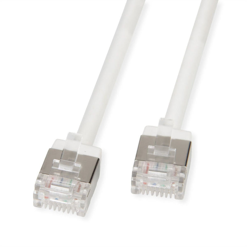 Roline U FTP Datacenter Network Cable CAT.6A (class Ea), Lsoh, Slim, Extra Kurzer Plug White 1,5M