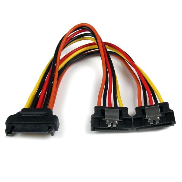 StarTech Cable Bifurcador Power SATA 1XSATA Male a 2XSATA Female 0,15M With Closure Segurid
