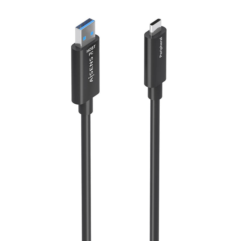 Aisens Cable USB 3.2 GEN2X1 10Gbps Aoc Body Only Datos, USB-A/M-usb-c/M, Black 40M