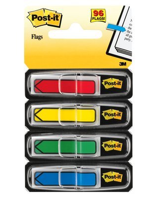 Post-it Index Red Yellow Green Blue - 4 Dispensadores Std 4X24