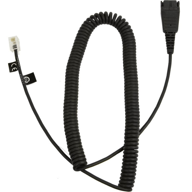 Jabra 8800-01-06 Cable Qd - RJ10 0,5M Black