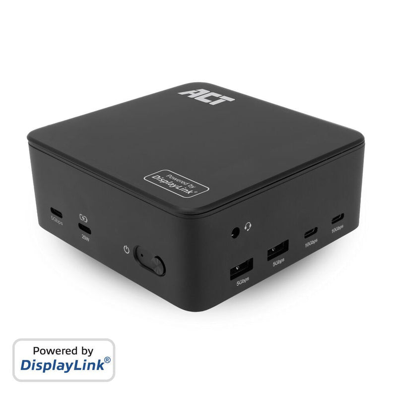 Universal USB-C Docking Station 4K, For 3 HDMI DisplayPort Monitors, Displaylink