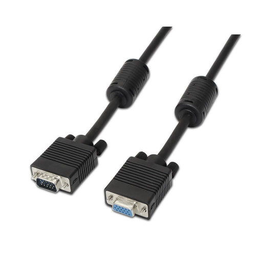 Aisens Cable Svga With Ferrita - HDB15/MACHO-HDB15/Female - 3M - Black — image 1