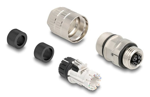 M12 Connector Female 8 Pin X-kodiert Montable Campo CAT.6A — image 1