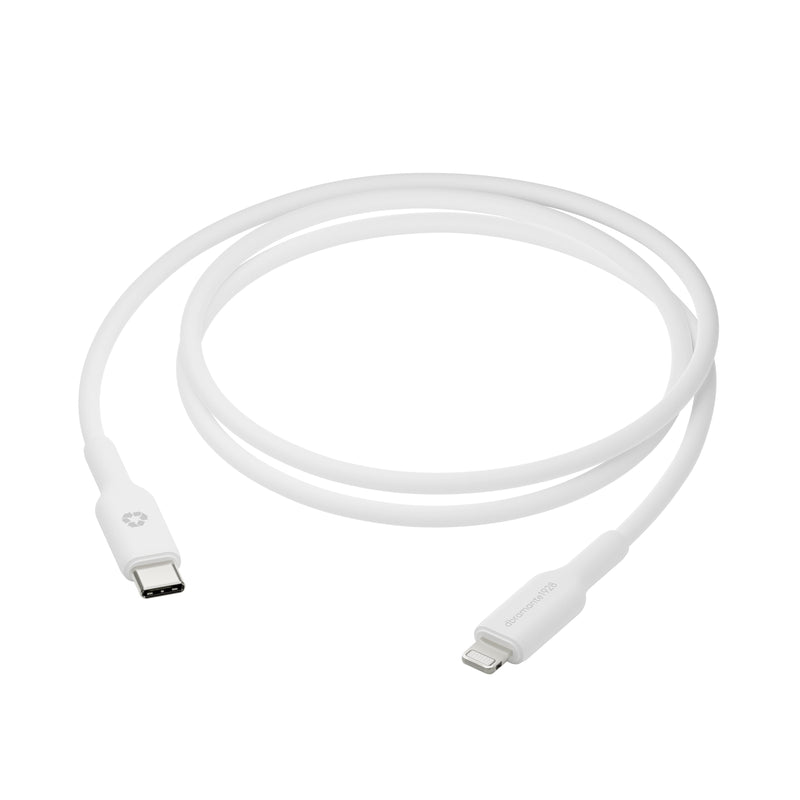 DBRAMANTE1928 Re-charge Cable Lightning 24 Pin USB-C Male a Lightning Male 1M White