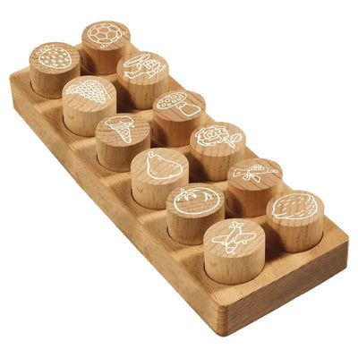 Colop Set Of Sellos Wood Woodies «mix» With 12 Motivos, Sellos Identificativos And Motivacionales Wood Haya, S — image 1