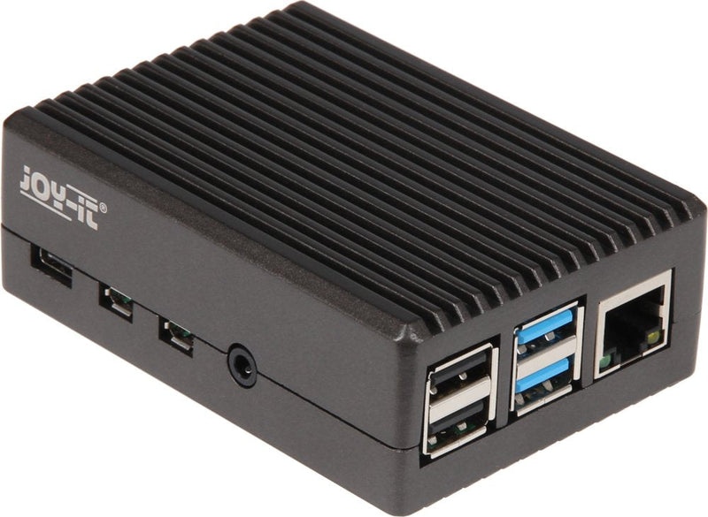 Joy-it Housing Aluminium Raspberry Pi 4 B Black Matte RB-ALUCASEP4 + 08