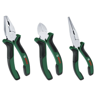 Bosch Set Of Pliers Garden And Bricolaje 1600A02C0S, 3 Pieces Green/Black 1600A02C0S — image 1