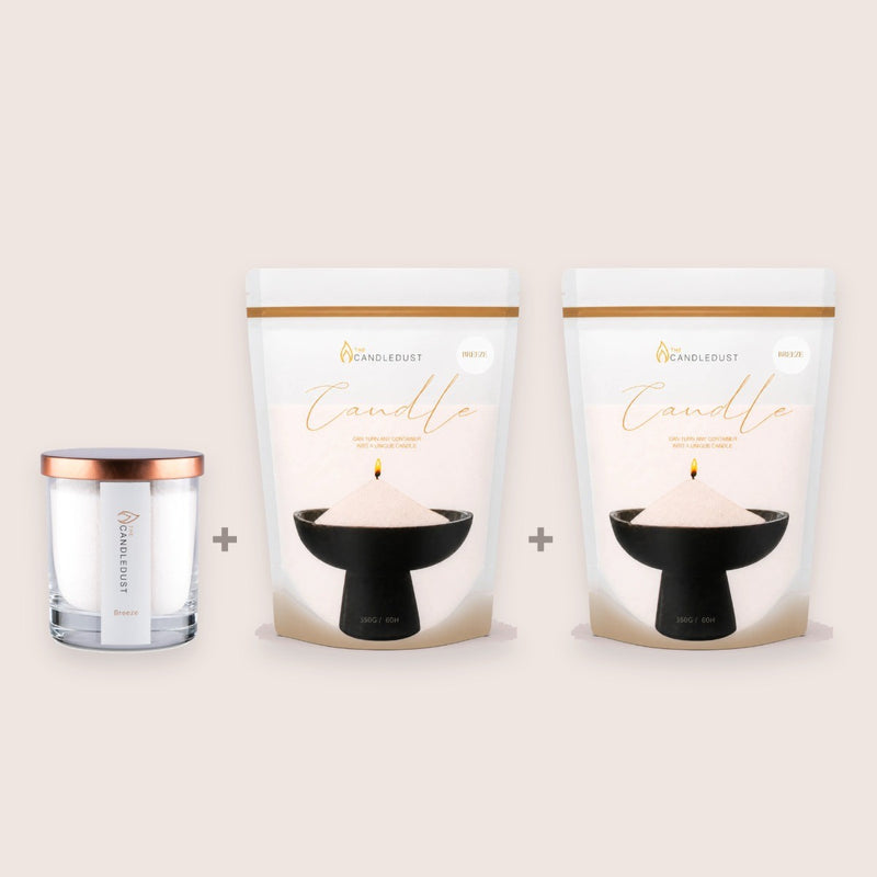 Breeze Starter Set, 160g Candle + 2 × 350g Refills