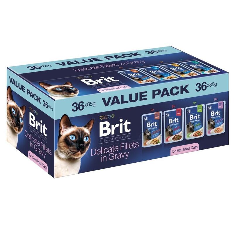 Brit Premium By Nature Delicate Fillets In Gravy Sterilised Caja - Comida Húmeda Gatos - 36X85G