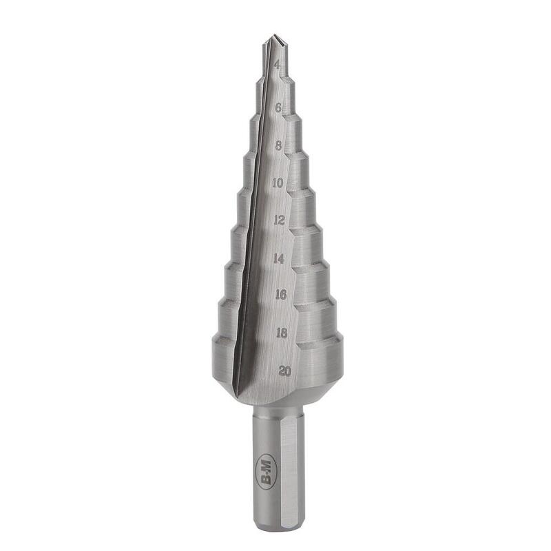 Drill Bit Escalonada Hss 9 Escalones With Canal Recto Ø4-20MM
