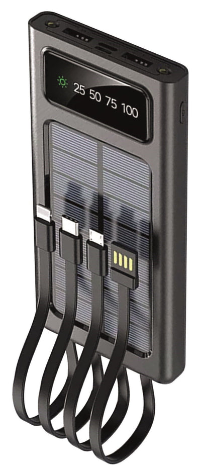 2GO Powerbank Solar 10000MAH Black With Linterna LED — image 1